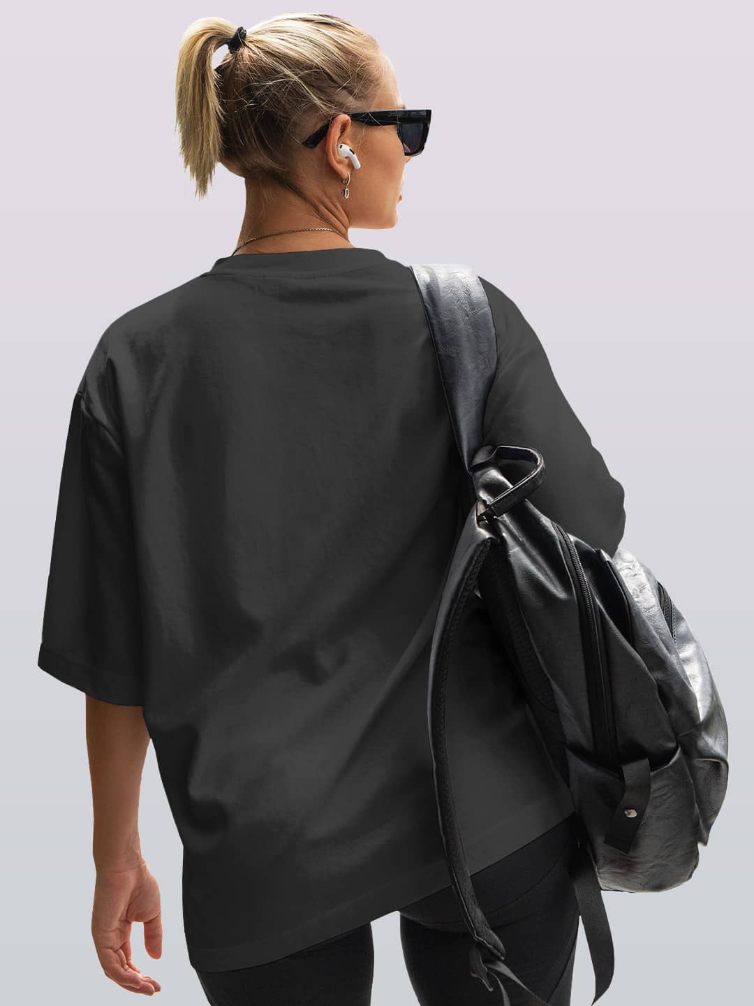 Love Heart - Womens Oversized T-Shirt Steel Grey Medium