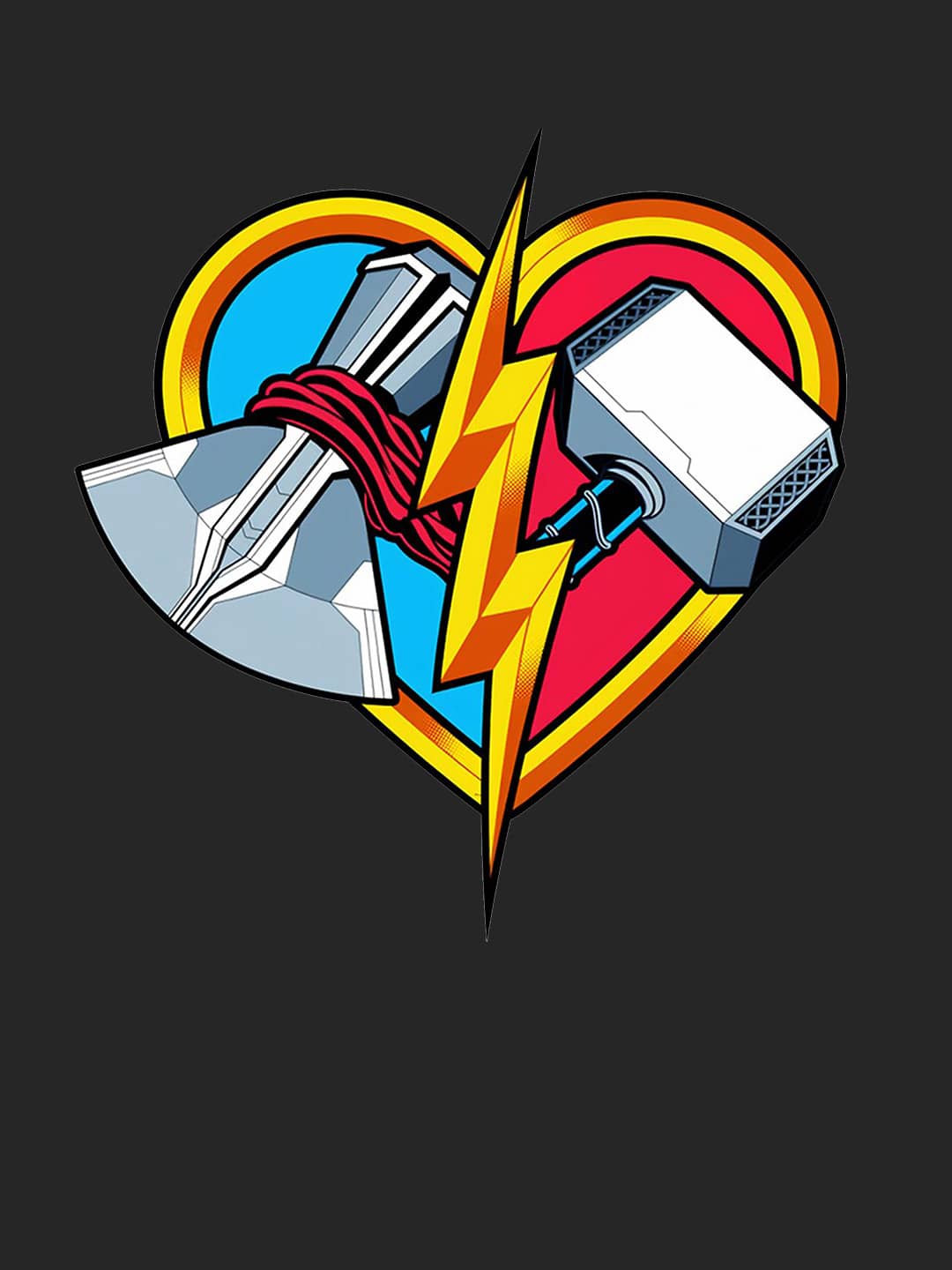 Love and Thunder - Womens Oversized T-Shirt Steel Grey XL