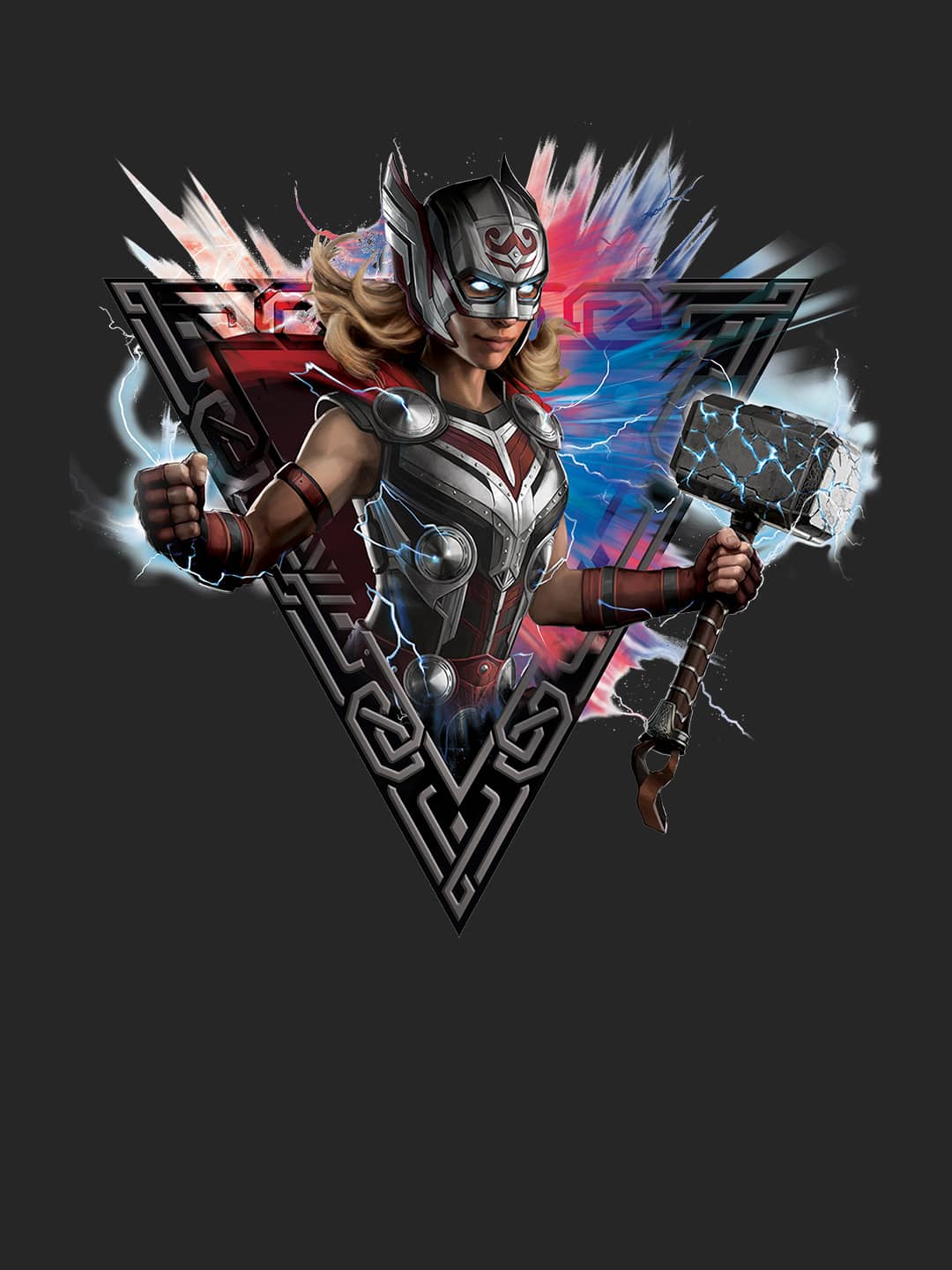 Mighty Thor Pose - Womens Oversized T-Shirt Steel Grey Large