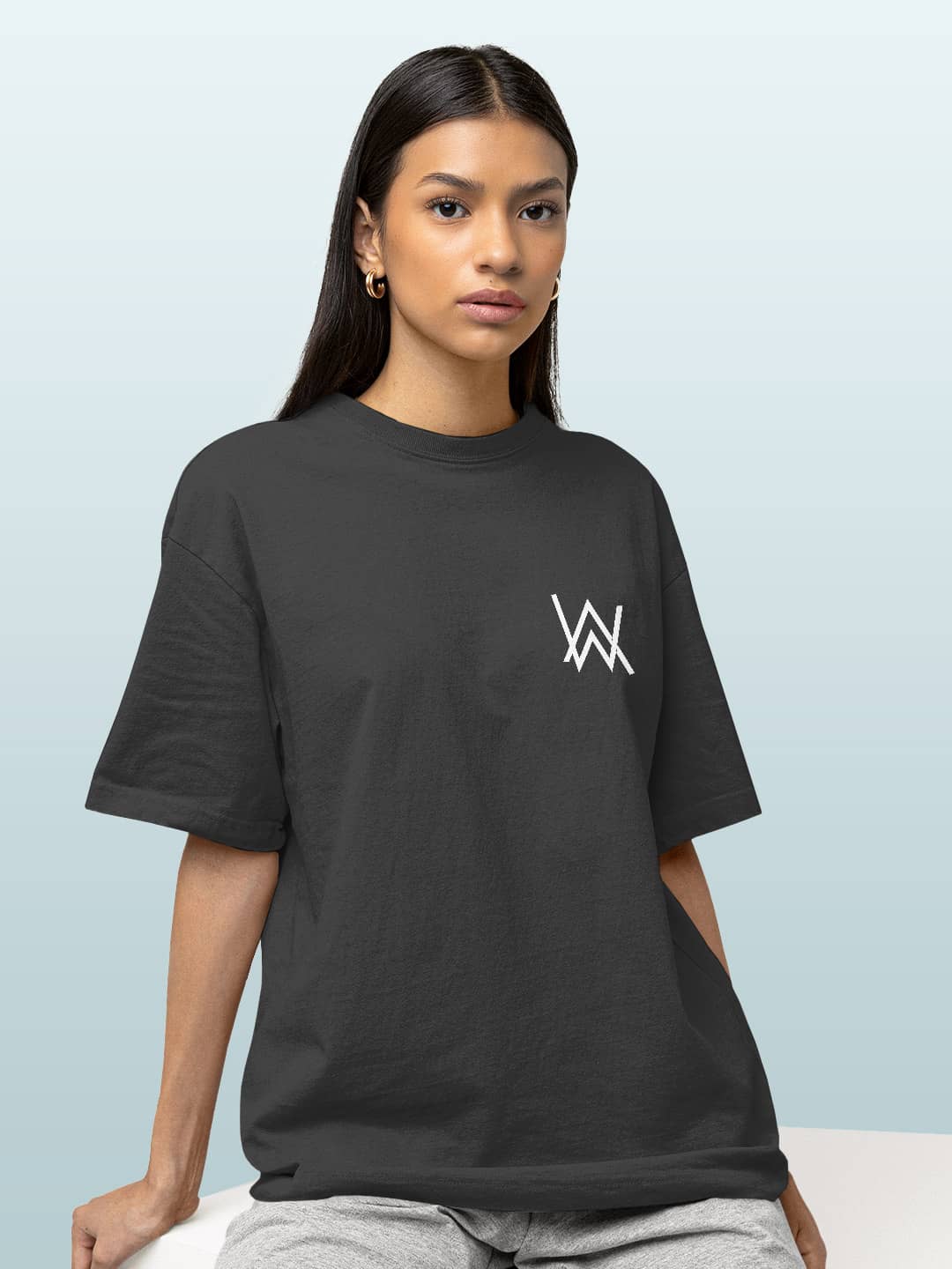 Alan Walker Core Walkers Join - Womens Oversized T-Shirt Steel Grey Small