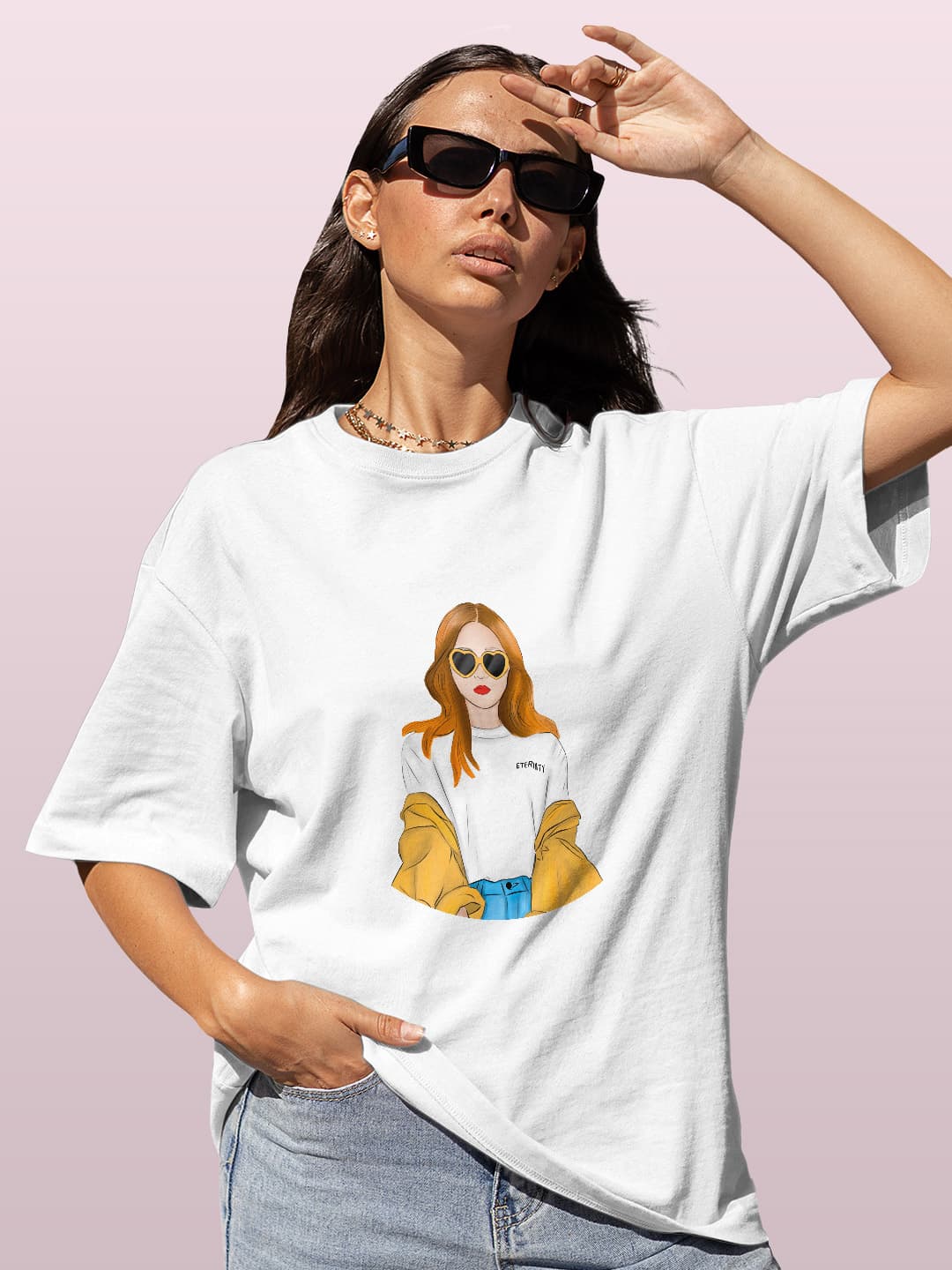 Girl Boss Building Empire - Womens Oversized T-Shirt White Medium