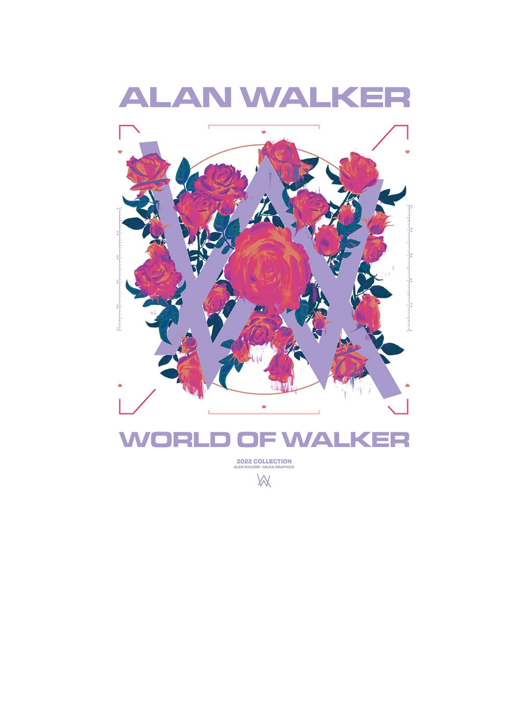 Alan Walker Melting Rose - Womens Oversized T-Shirt White XXL