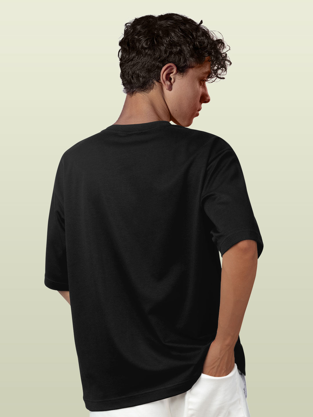Fire - Mens Oversized T-Shirt Black Small
