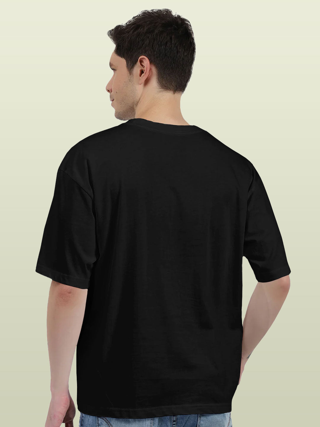 Fire - Mens Oversized T-Shirt Black Small