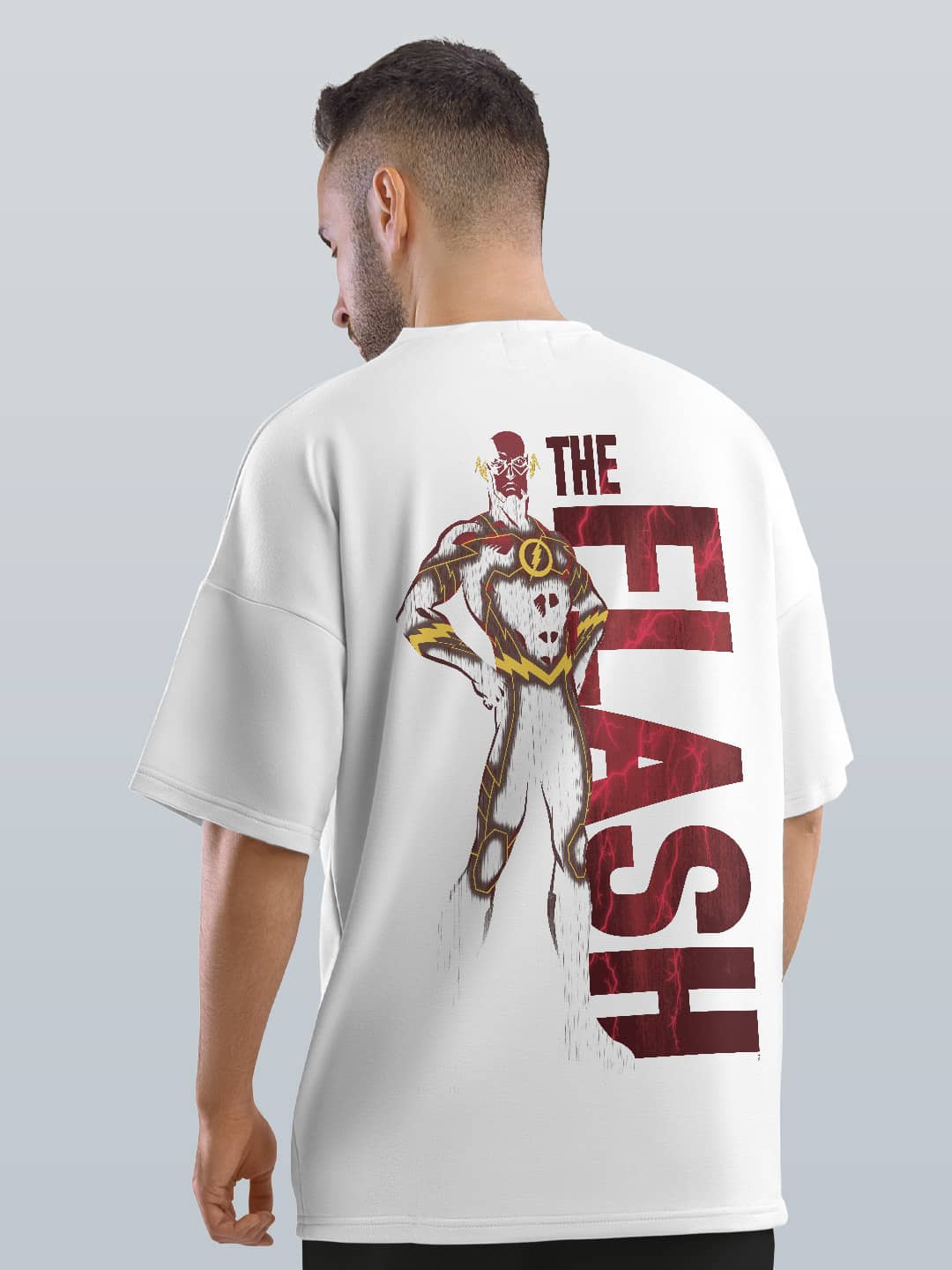 The Flash - Mens Oversized T-Shirt White Small
