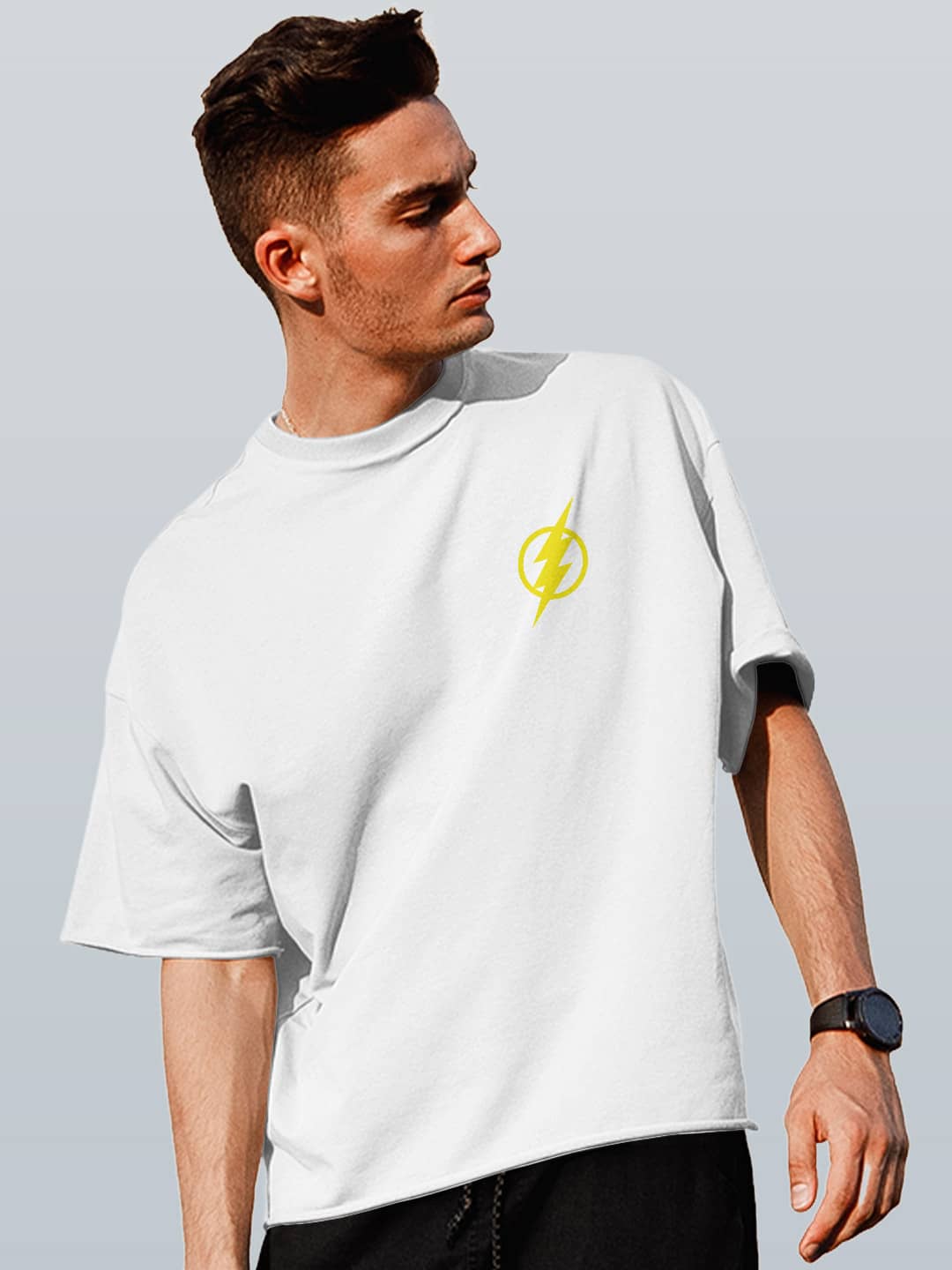 The Flash - Mens Oversized T-Shirt White Small