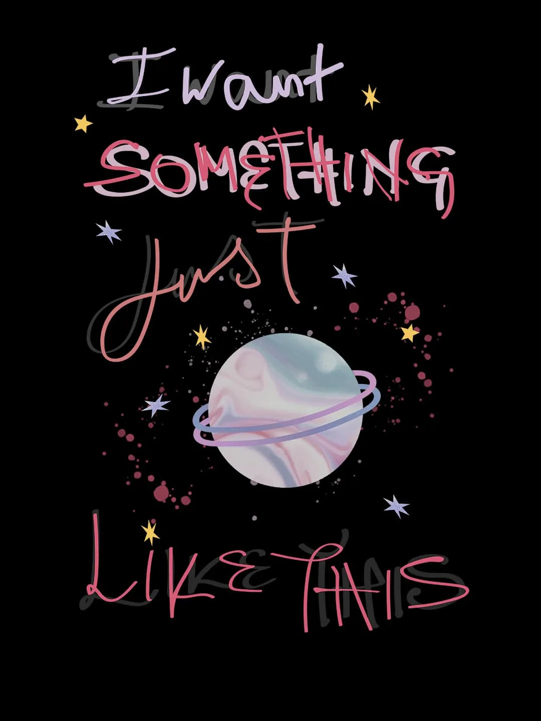 Something Just Like This - Unisex Oversized T-Shirt Black Large