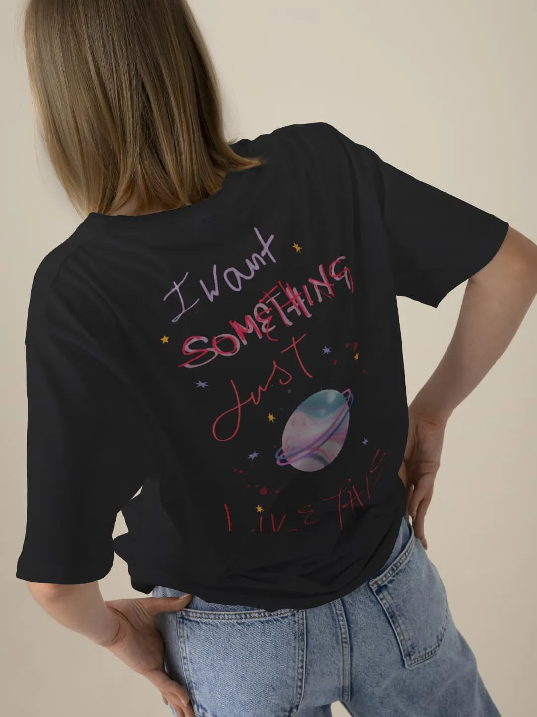 Something Just Like This - Unisex Oversized T-Shirt Black Large