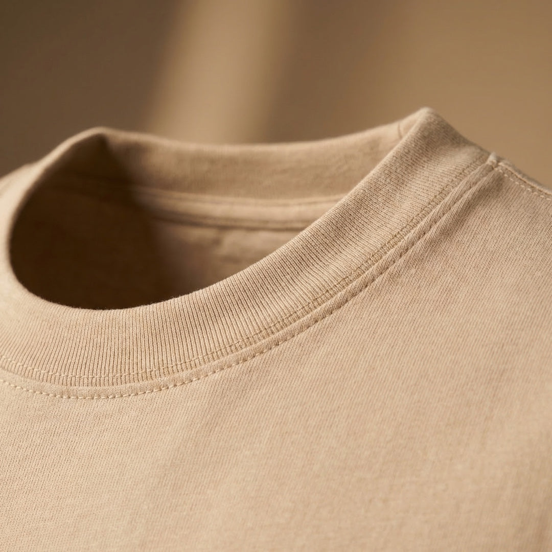 Classic Beige Unisex T-Shirt - detail view | Macmerise