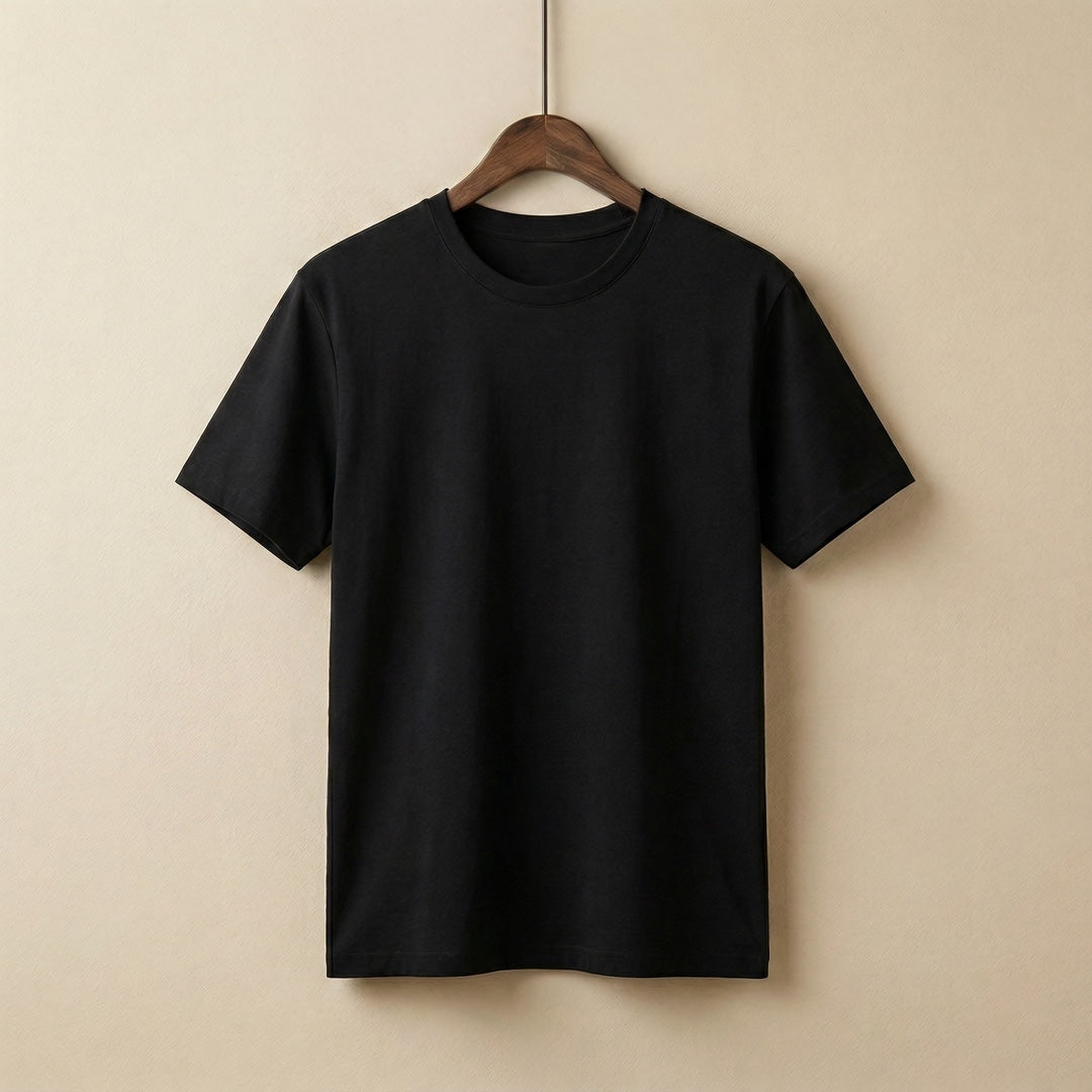 Basics Unisex T-Shirt Black - front view | Macmerise