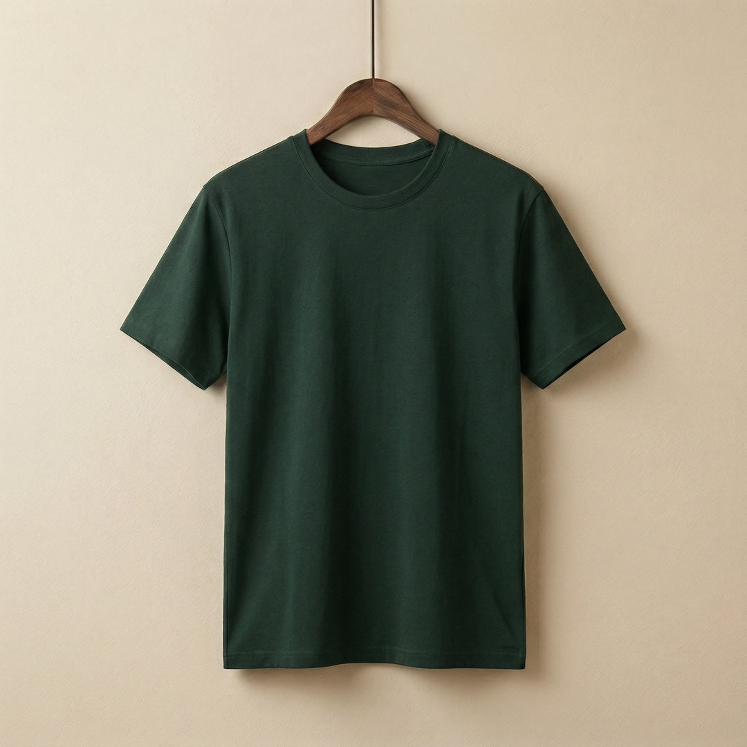 Basics Unisex T-Shirt Green - front view | Macmerise