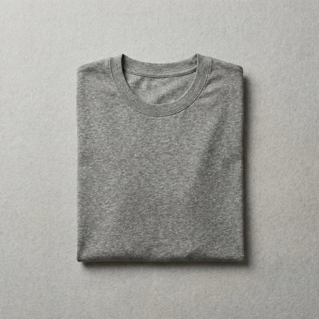 Classic Grey Melange Unisex T-Shirt - detail view | Macmerise