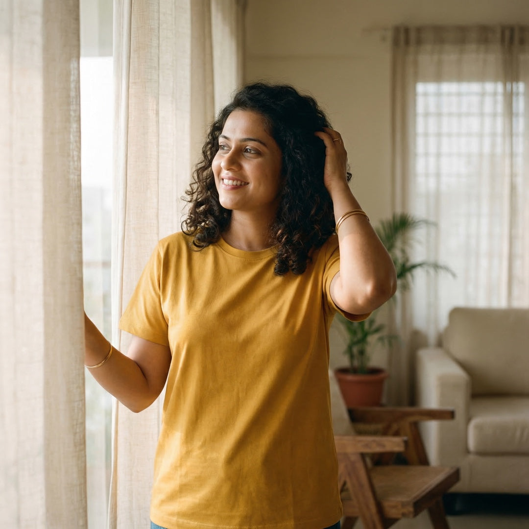 Basics - Unisex T-shirt Mustard XXL