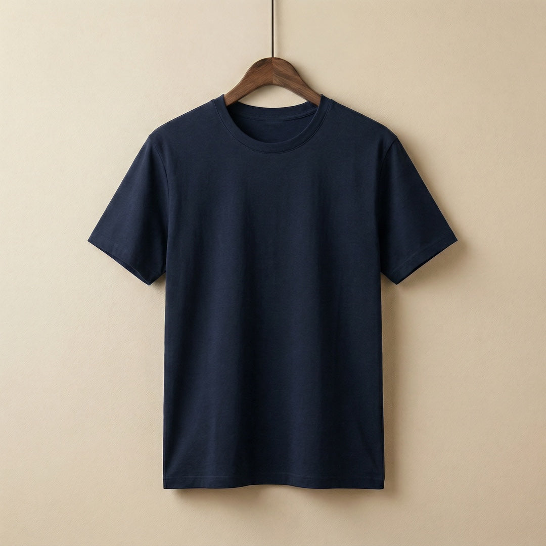 Classic Navy Blue Unisex T-Shirt - front view | Macmerise
