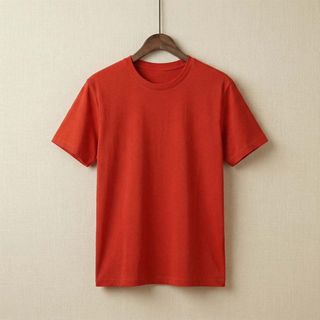 Basics Unisex T-Shirt Red - front view | Macmerise