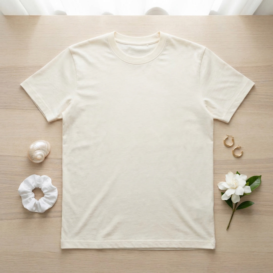 Basics Unisex T-Shirt White - detail view | Macmerise