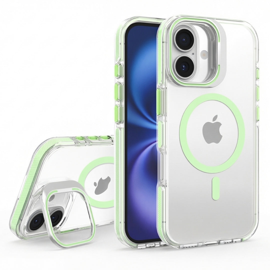 Clear Kickstand iPhone Case for iPhone 17 Tea Green | Macmerise