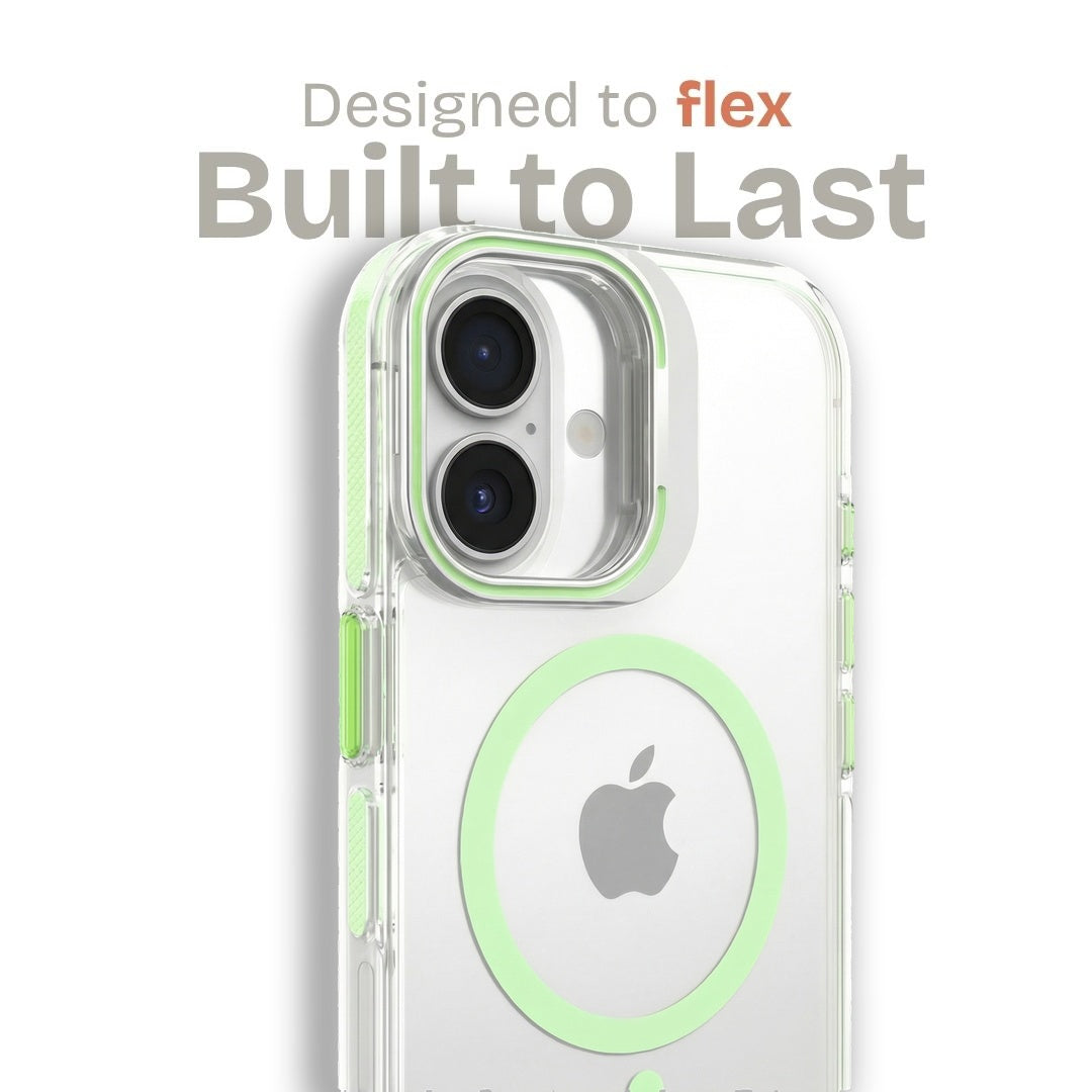 Clear Kickstand iPhone Case for iPhone 17 Tea Green | Macmerise