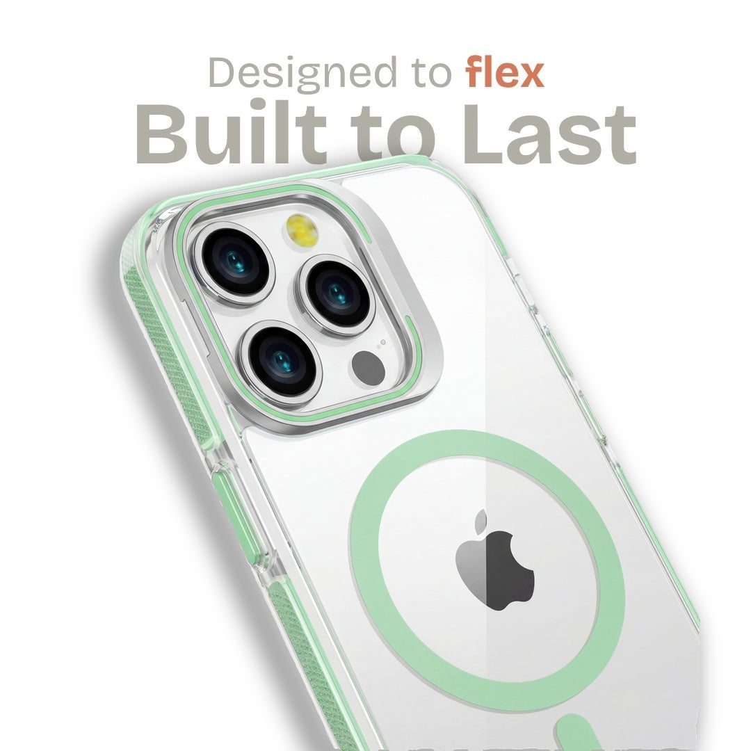 Clear Kickstand iPhone Case for iPhone 15 Pro Tea Green | Macmerise