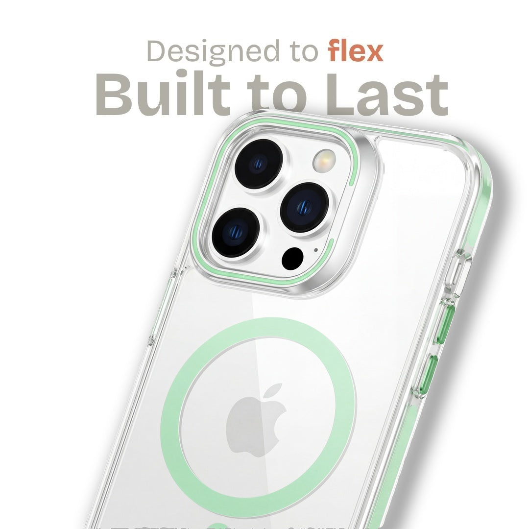 Clear Kickstand iPhone Case for iPhone 16 Pro Tea Green | Macmerise