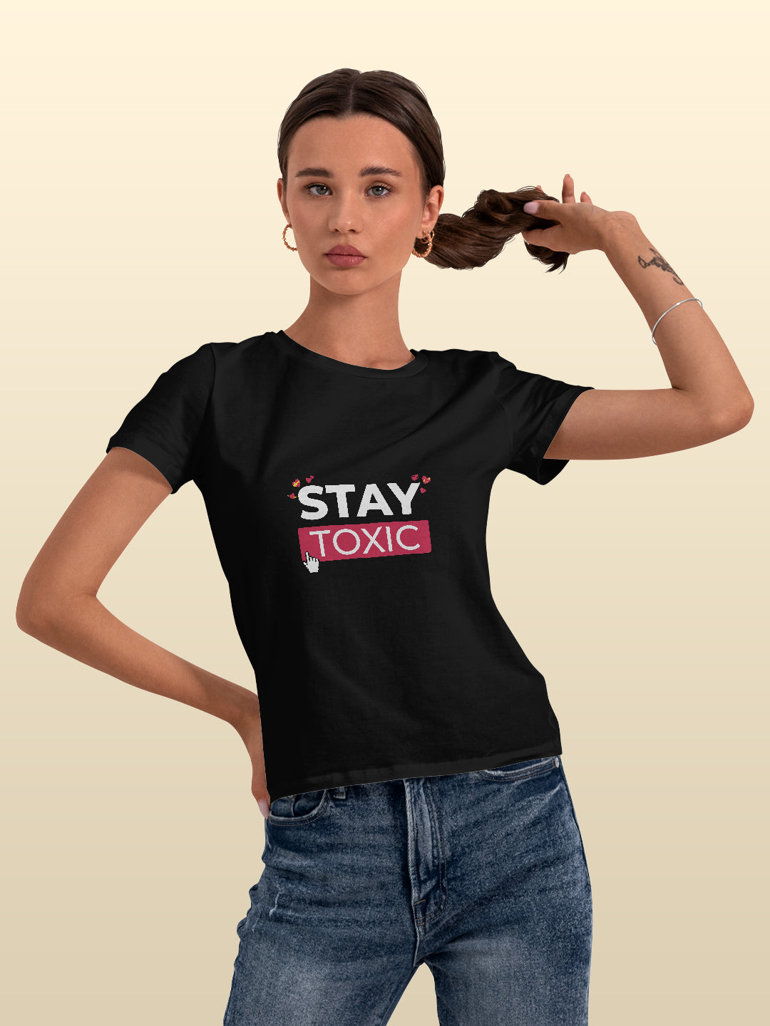 Stay Toxic - Womens T-Shirt Black