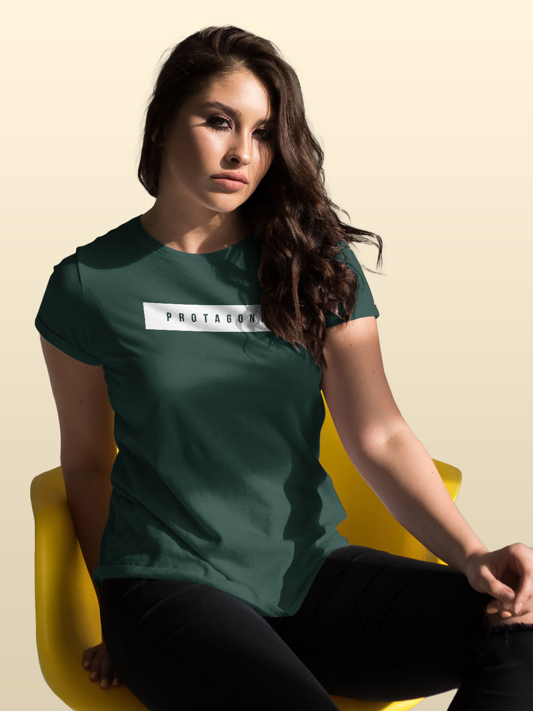 Protagonist - Womens T-Shirt - Regular Fit - Bottle Green - XXL