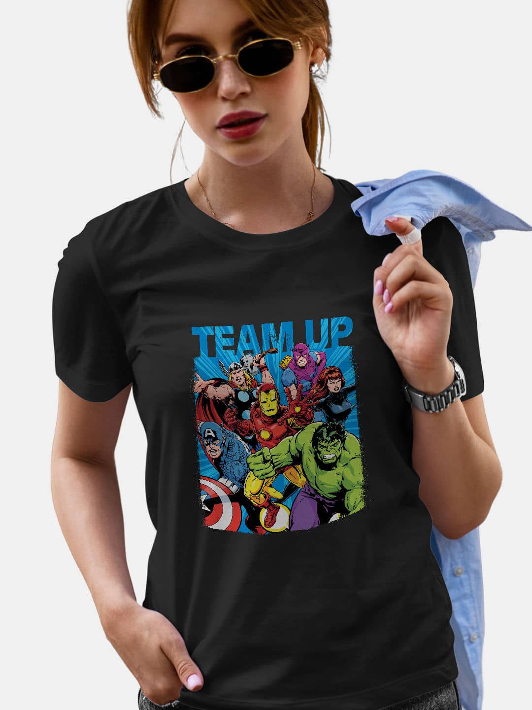 Team Up - Womens T-Shirt Black XXL