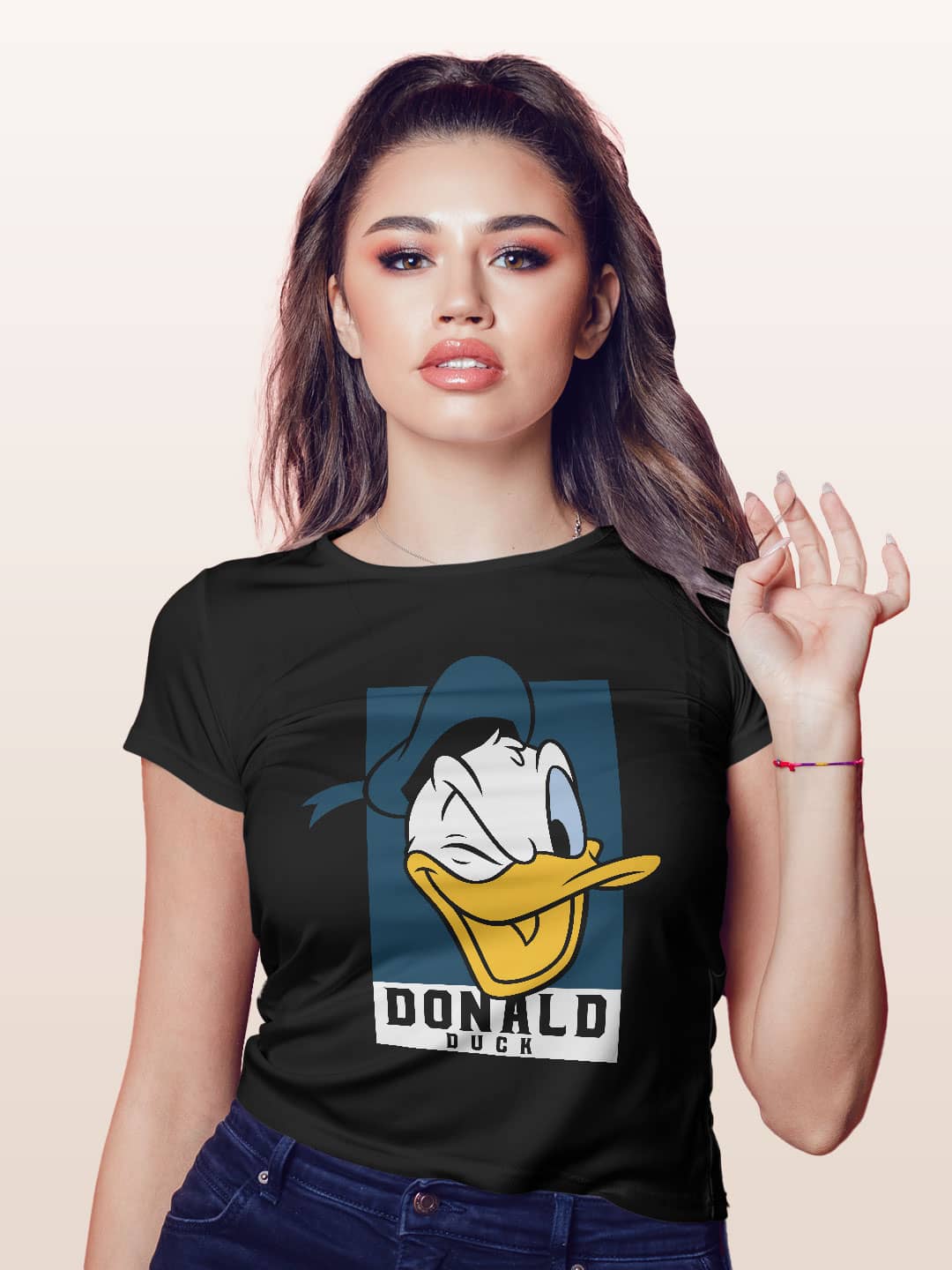 donaldduckportrait-womenst-shirt-black-large