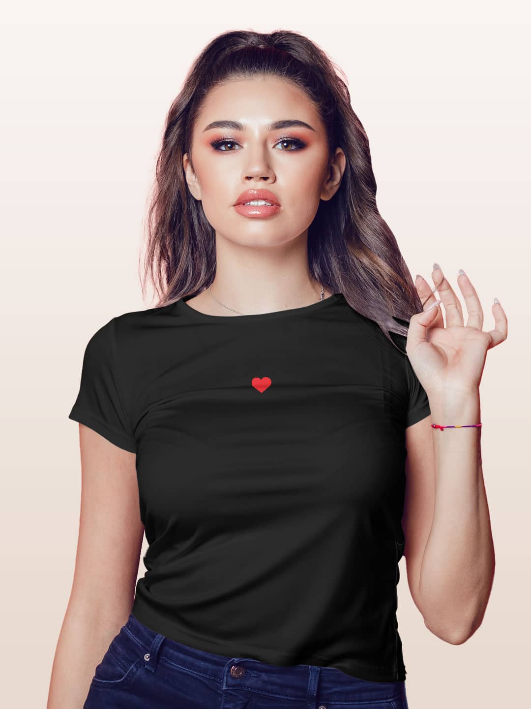 humananddoghandlove-womenst-shirt-black-medium