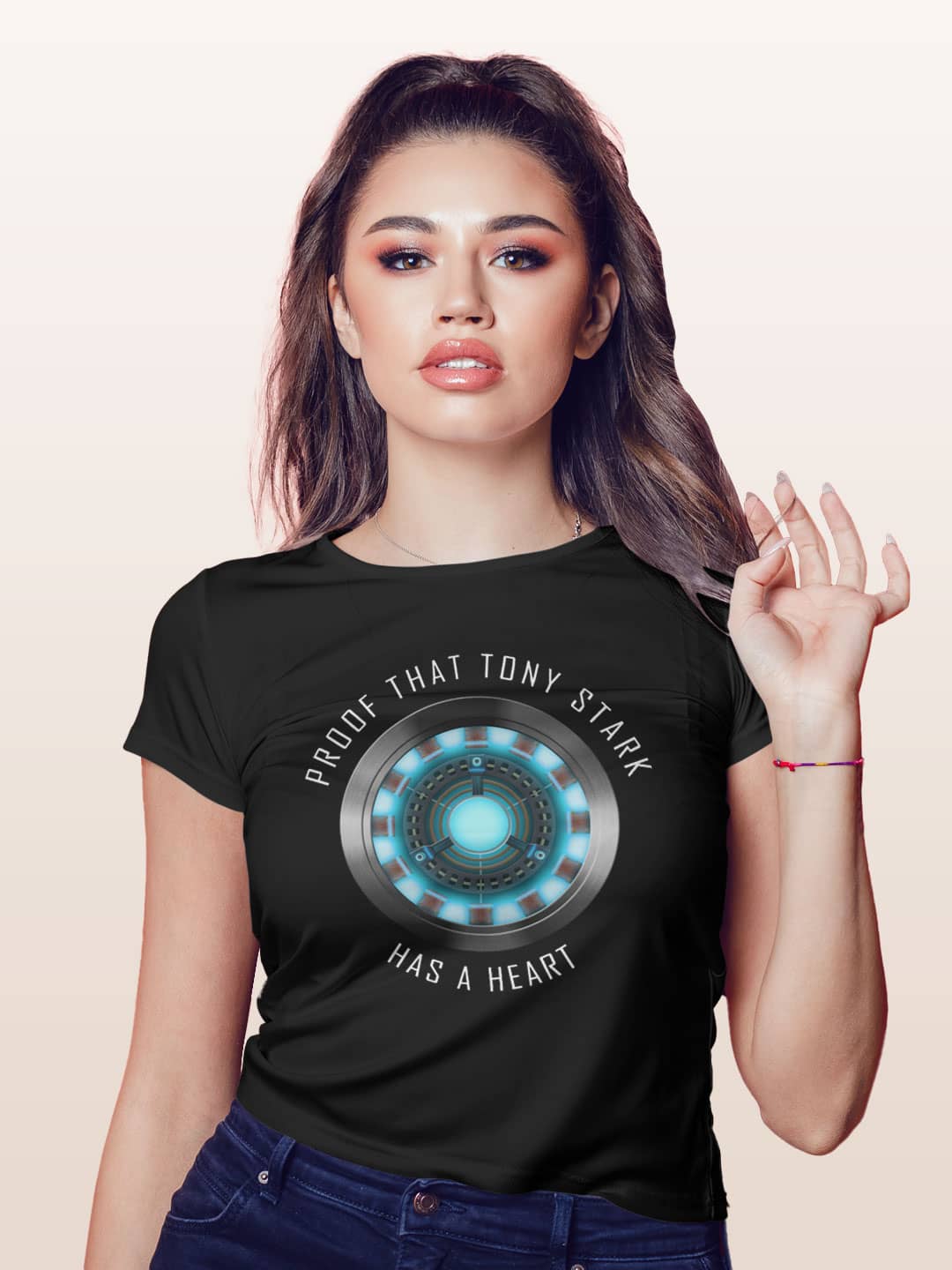 Girl Stark Industries Shirt Tony Stark Has A Heart Womens T-Shirt