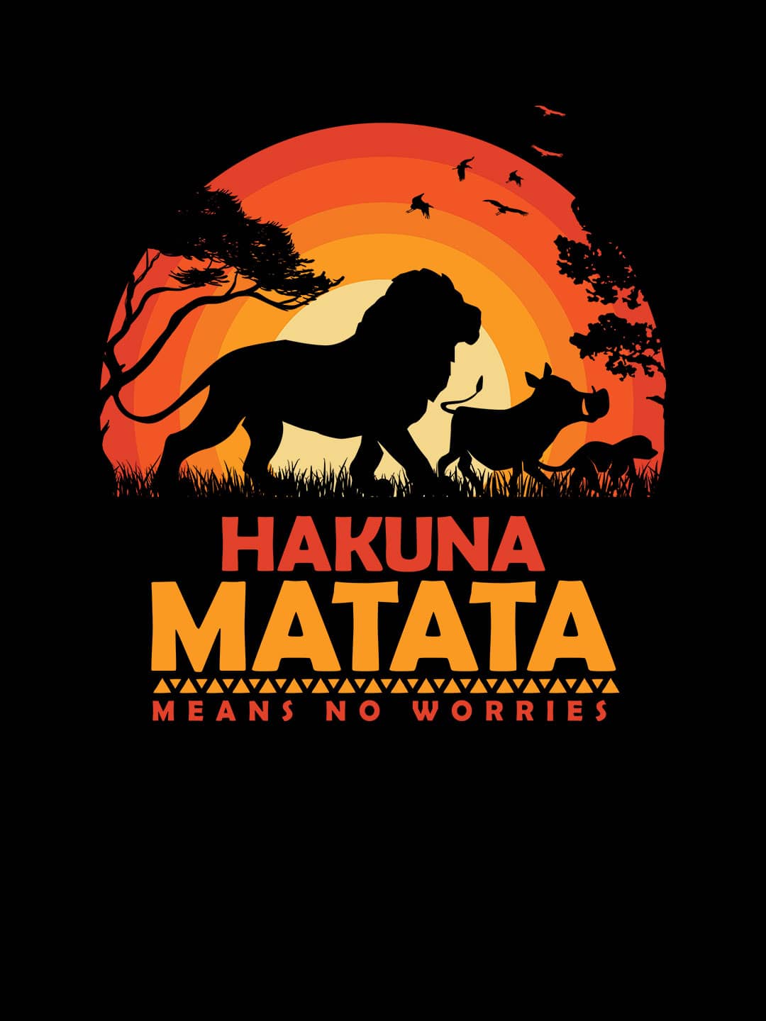 Hakuna Matata - Womens T-Shirt Black Large