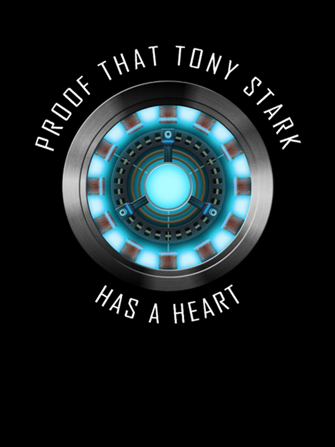 Tony Stark has a Heart - Womens T-Shirt Black Large