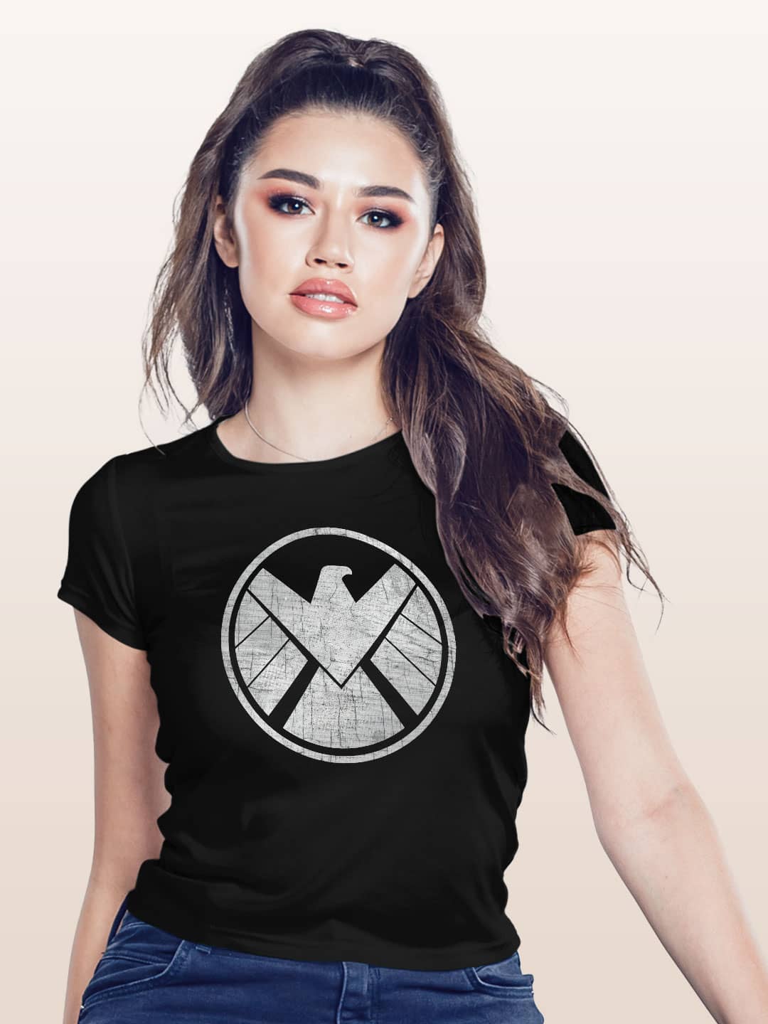 Agents of Shield Logo - Womens T-Shirt Black Small