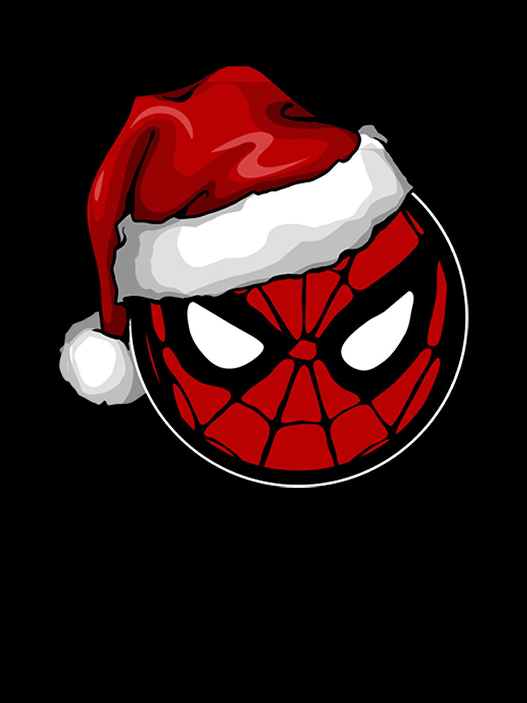 Santa Spider man - Womens T-Shirt Black Small
