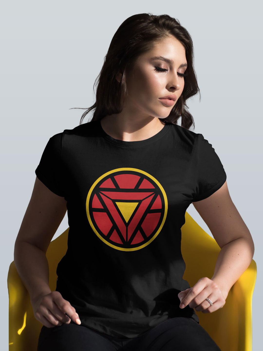 Iron Man Arc Reactor - Womens T-Shirt Black Small