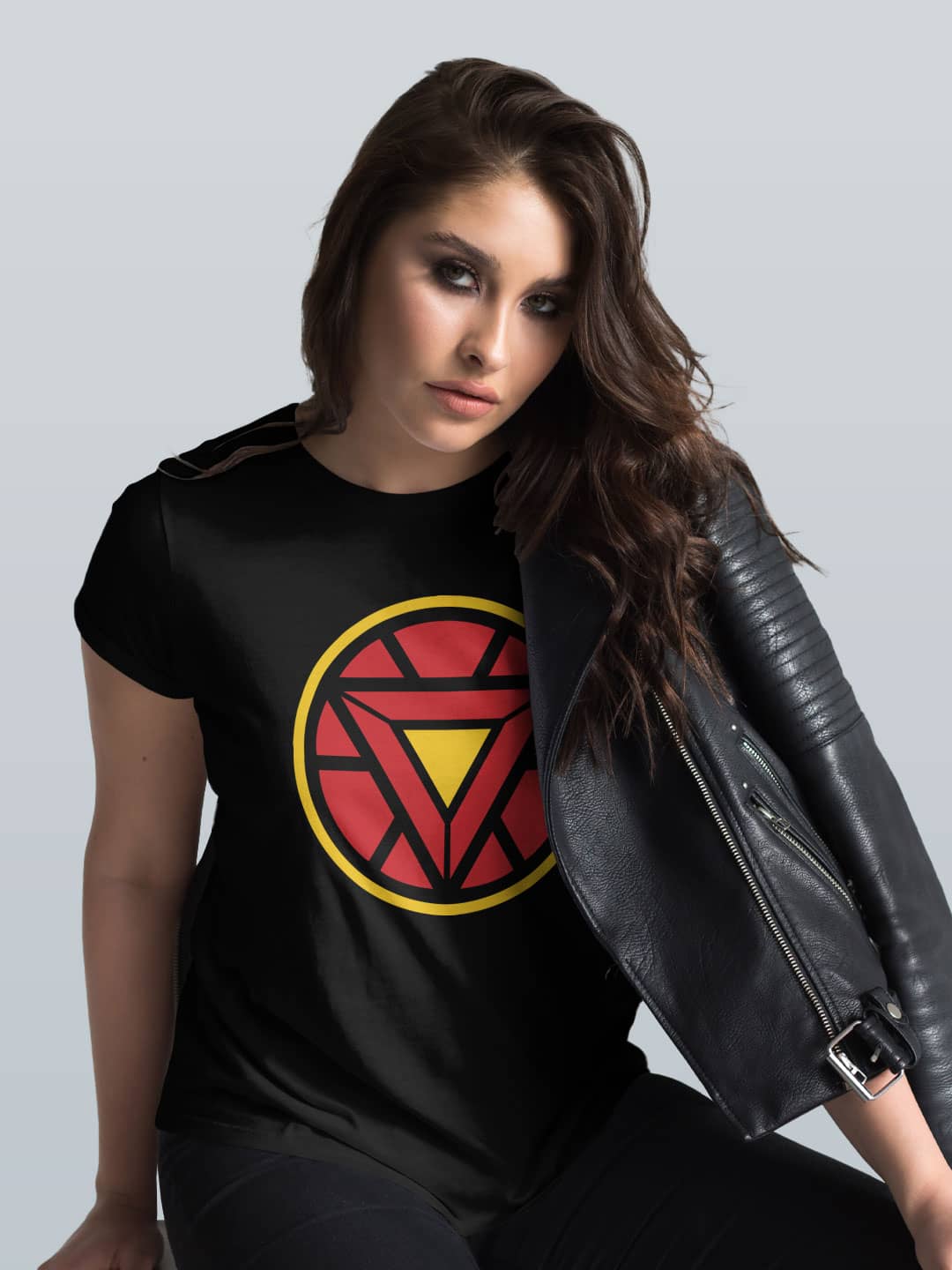 Iron Man Arc Reactor - Womens T-Shirt Black Medium