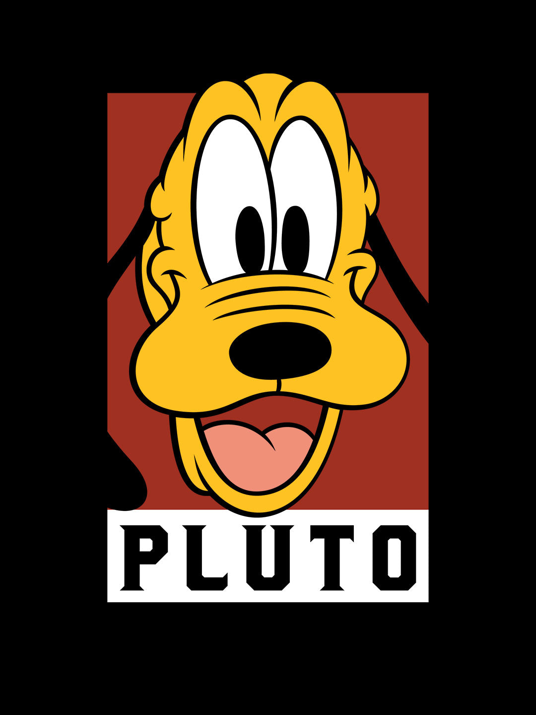 Pluto Portrait - Womens T-Shirt Black XL