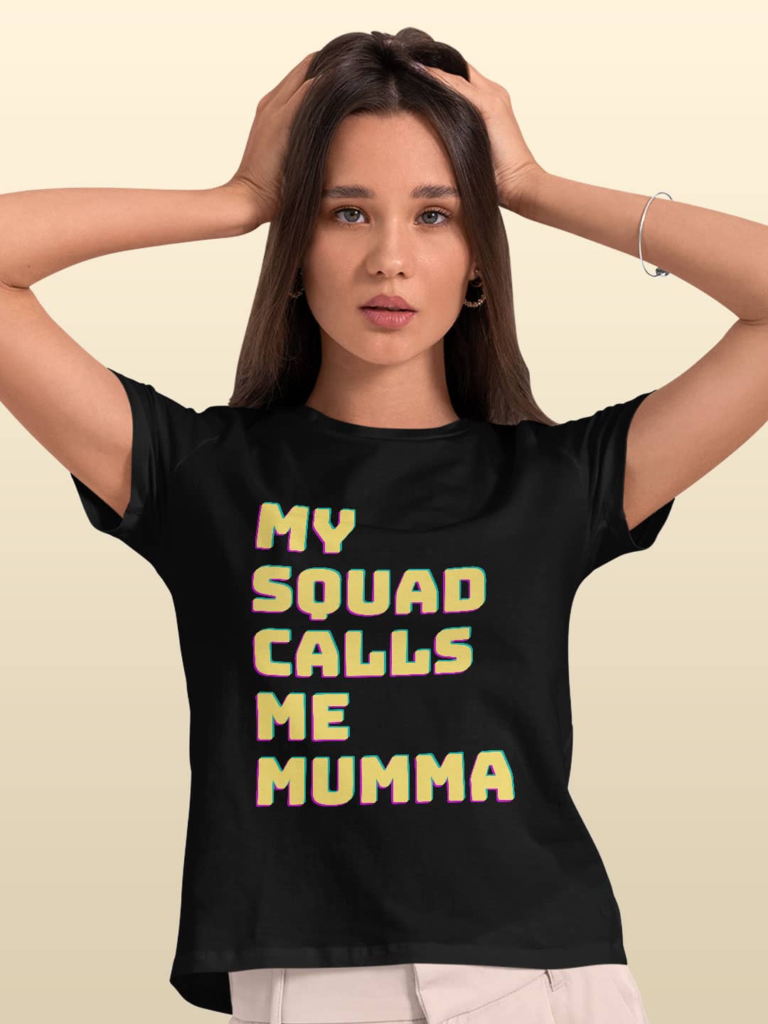 Moms Squad - Womens T-Shirt Black Small