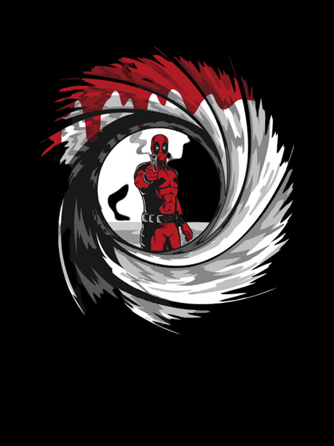 Golden Eye Deadpool - Womens T-Shirt Black Small