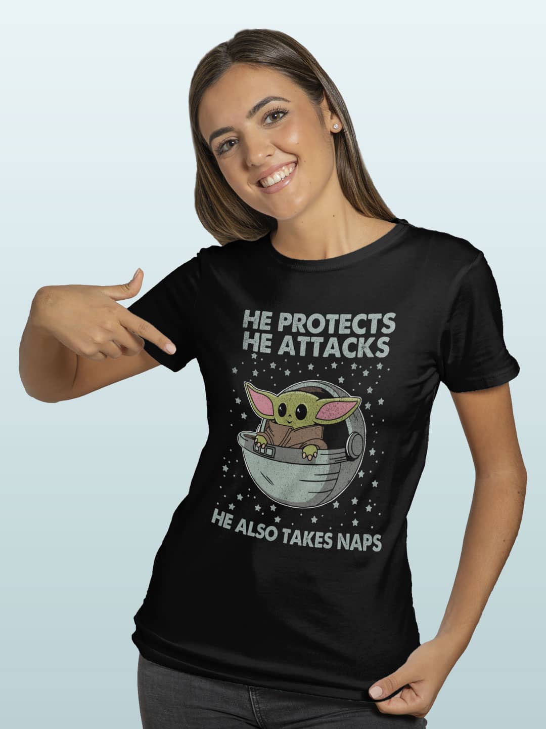 All Rounder Grogu - Womens T-Shirt Black Large