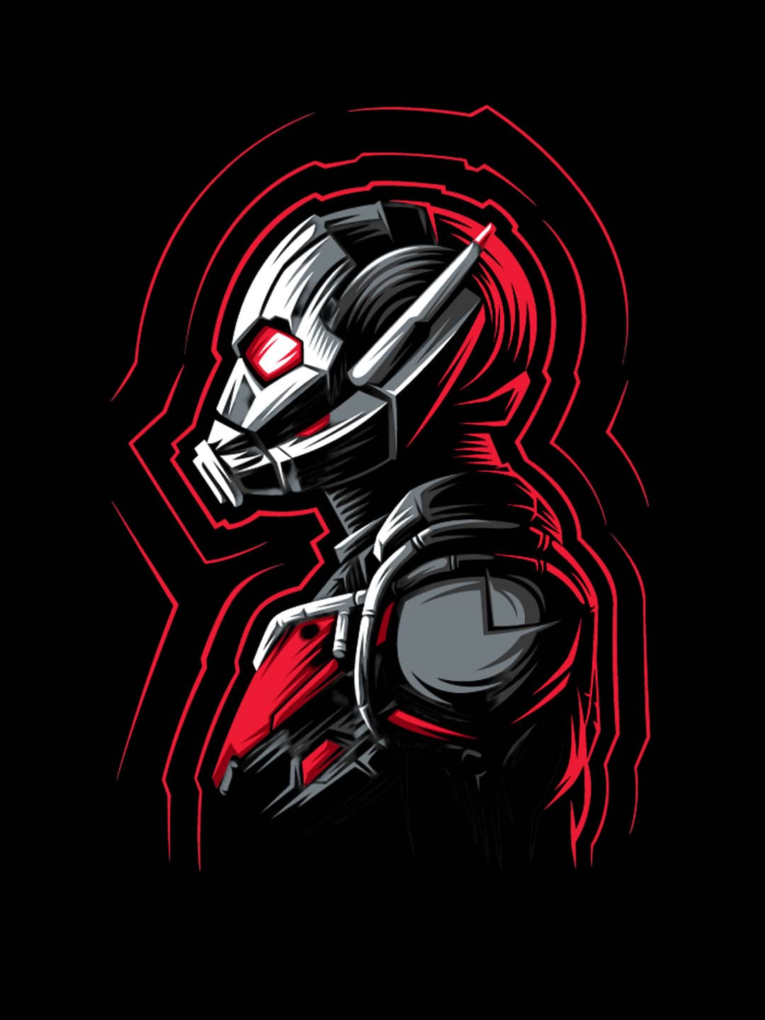 Antman Shrink - Womens T-Shirt Black Medium