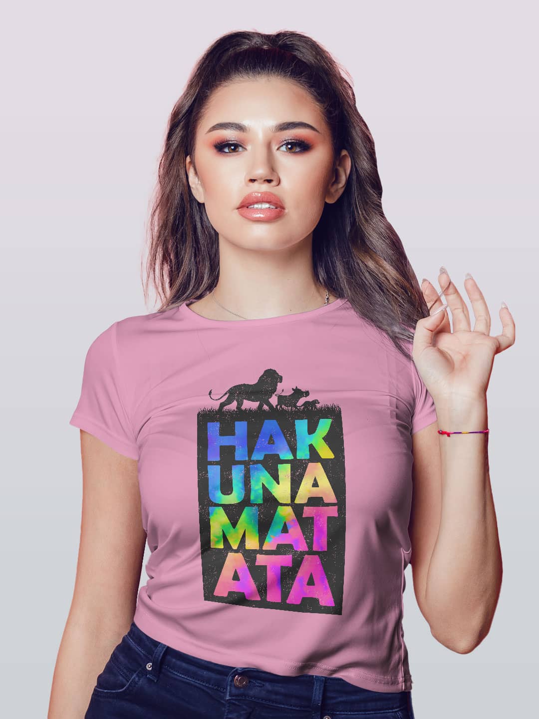 Timon and Pumba - Womens T-Shirt Baby Pink XXL