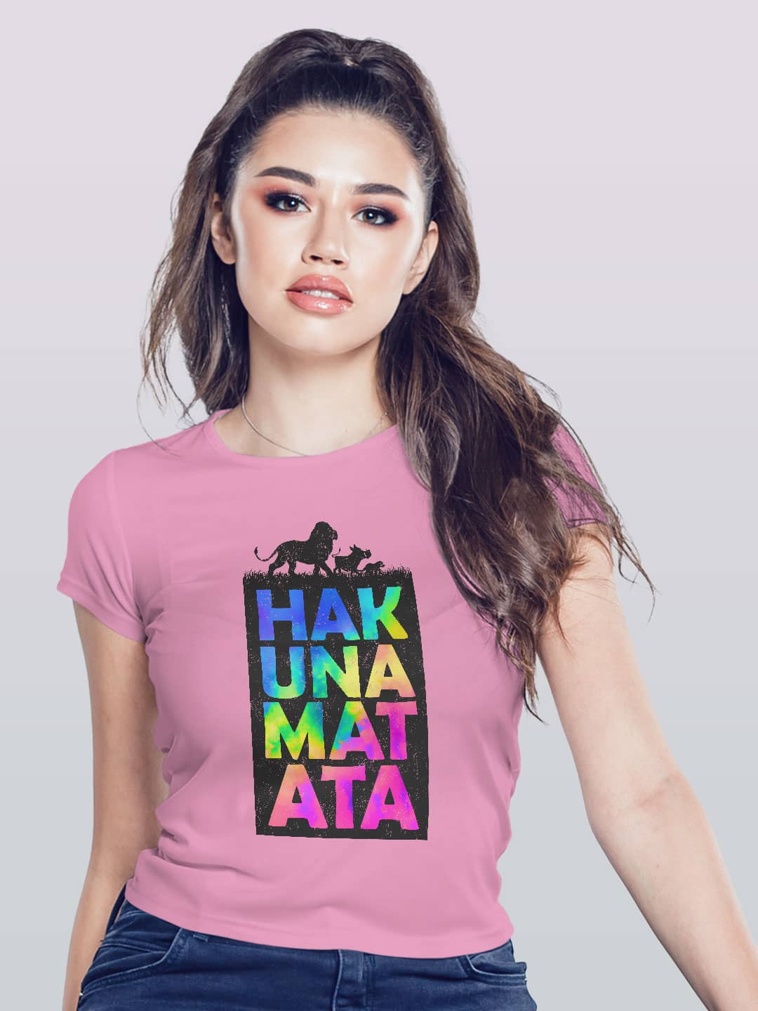 Timon and Pumba - Womens T-Shirt Baby Pink XXL