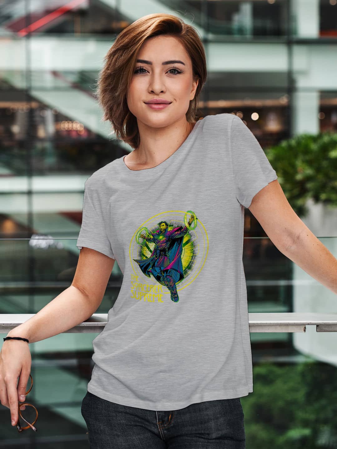 Neon Sorcerer Supreme - Womens T-Shirt - Regular Fit - Grey Melange - XXL
