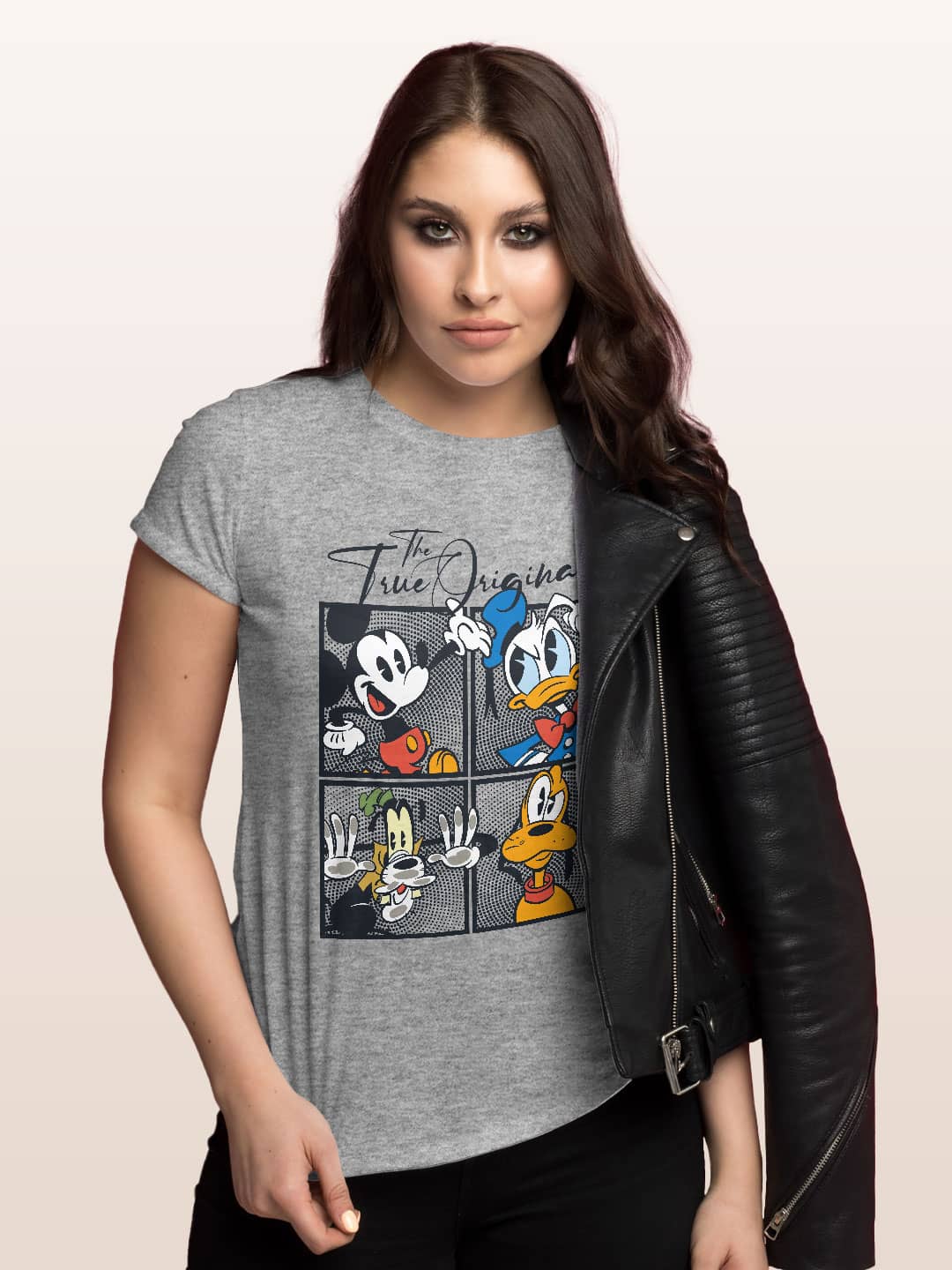 The True Mickey Friends - Womens T-Shirt Grey Melange XXL