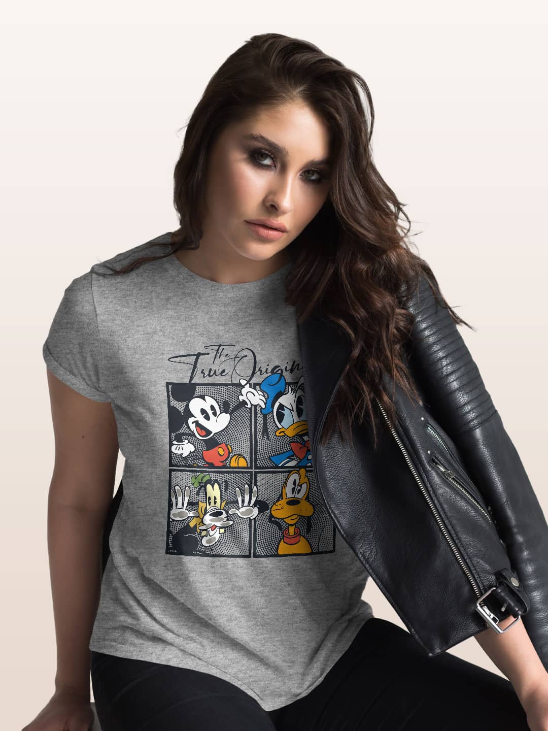 The True Mickey Friends - Womens T-Shirt Grey Melange XXL