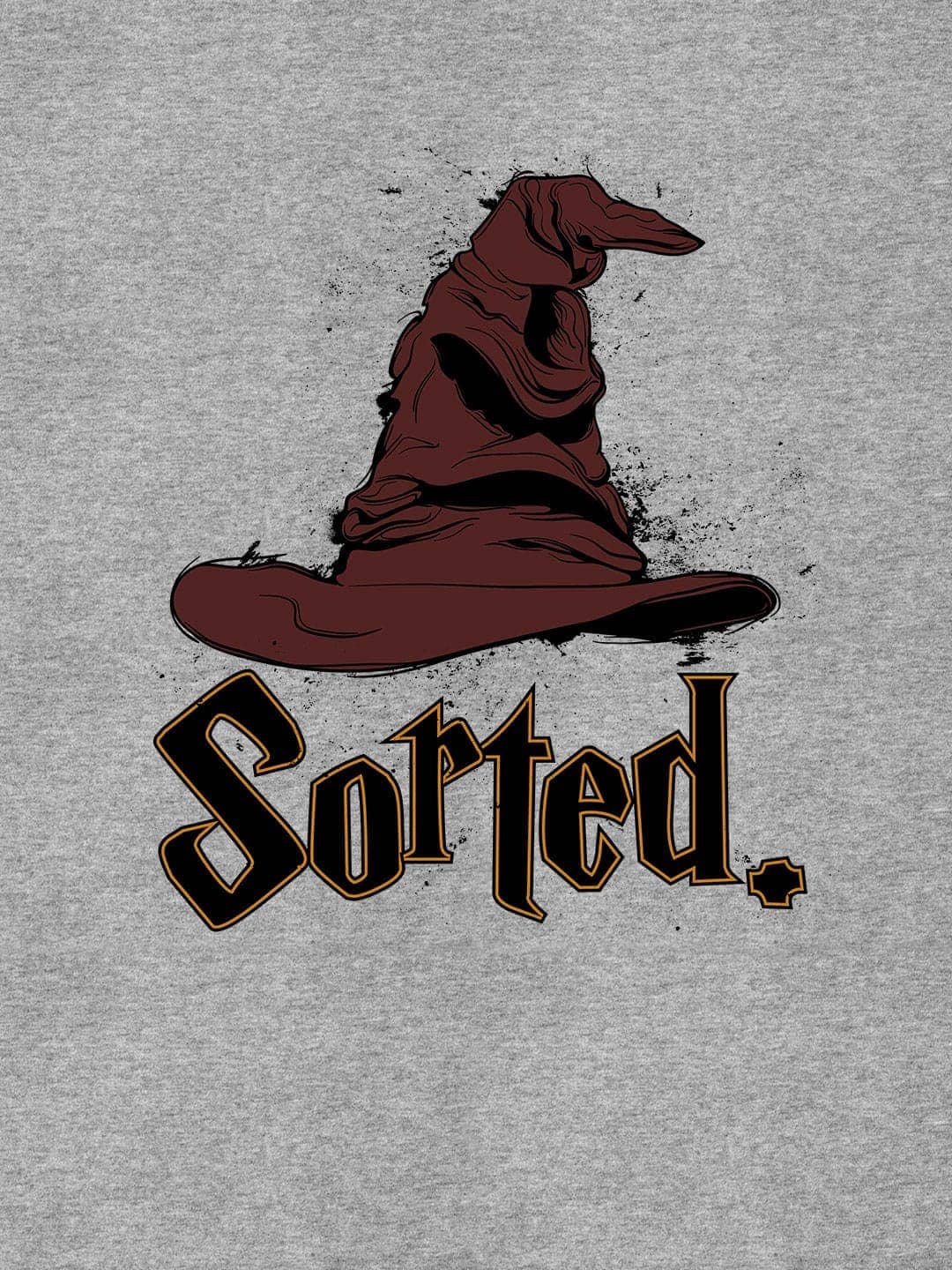 Sorting Hat - Womens T-Shirt - Regular Fit - Grey Melange - Large