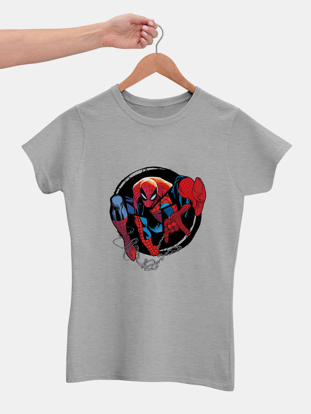 Spidey Comics - Womens T-Shirt Grey Melange Medium