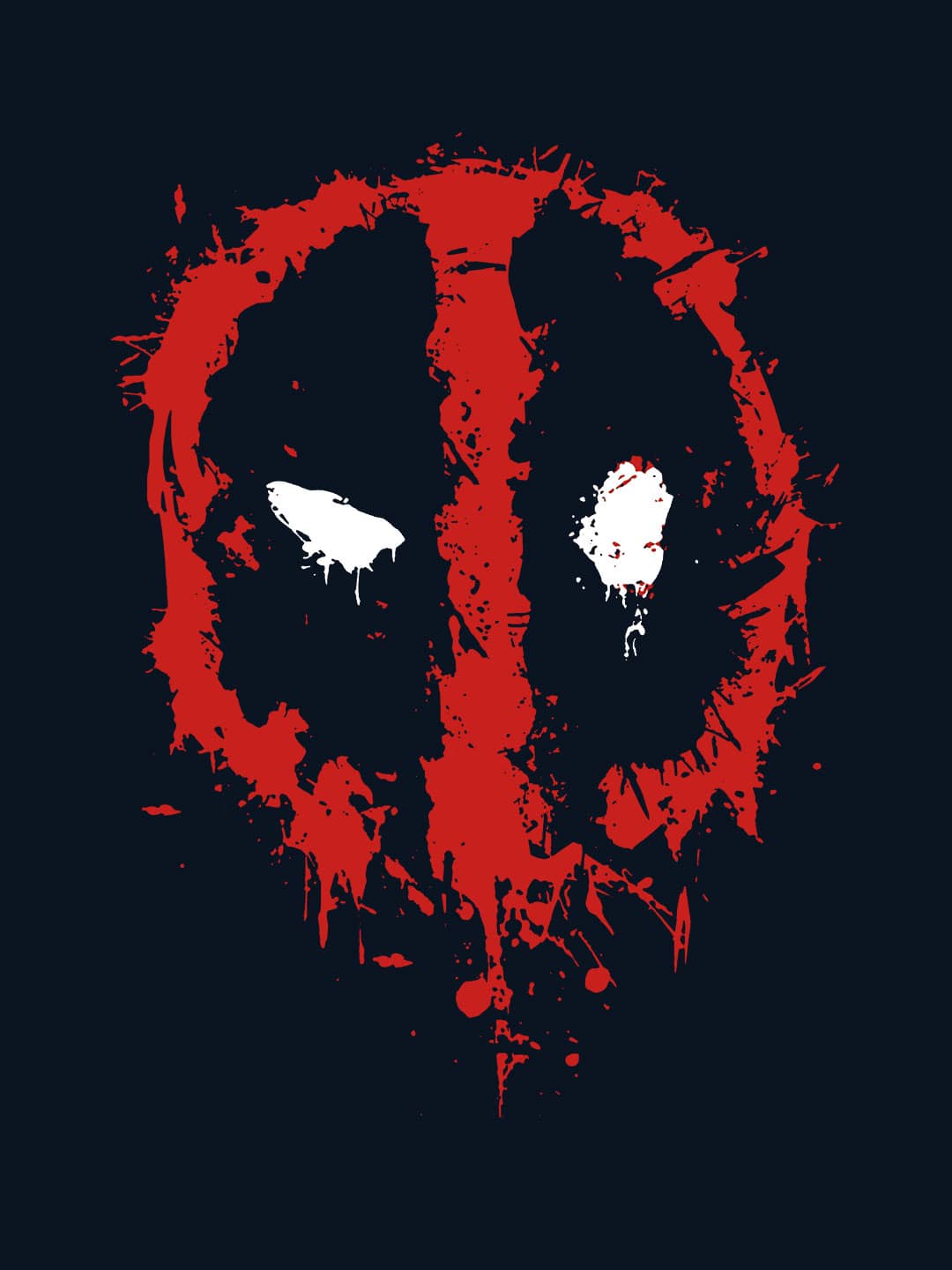 Deadpool Splash - Womens T-Shirt Navy Blue Medium