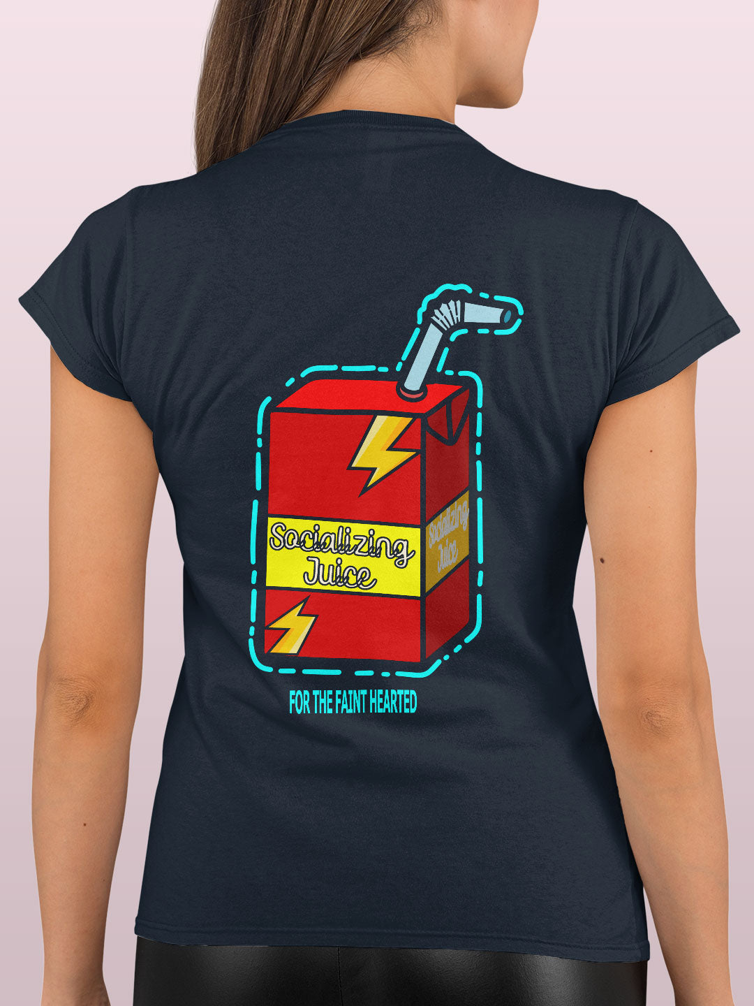 For The Introverts - Womens T-Shirt Navy Blue Small